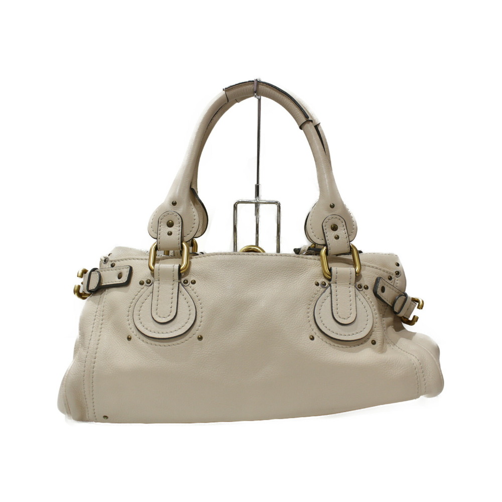 CHLOE Paddington Leather Tote Bag Off White - Picture 4 of 7